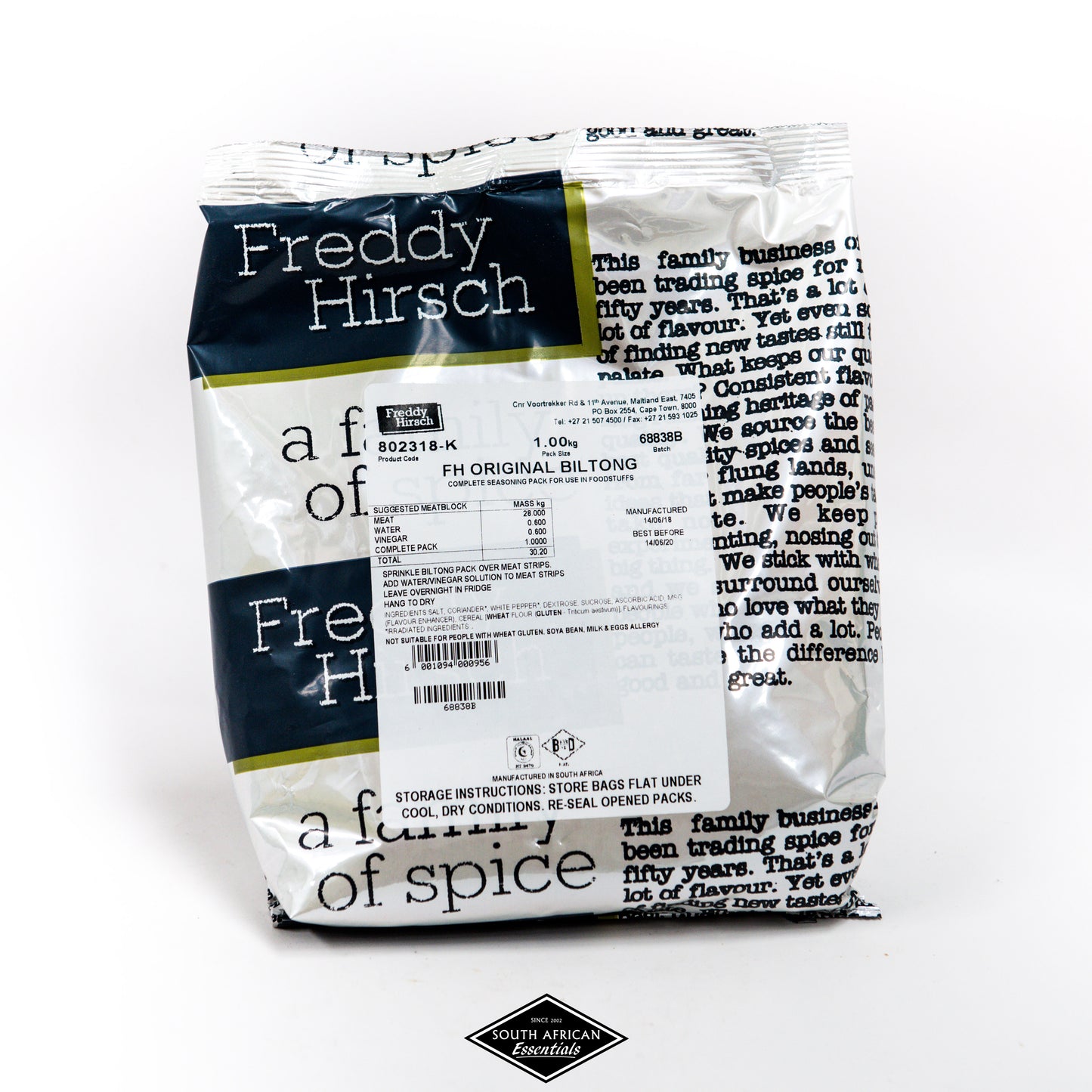 Freddy Hirsch Original Biltong Seasoning 1kg