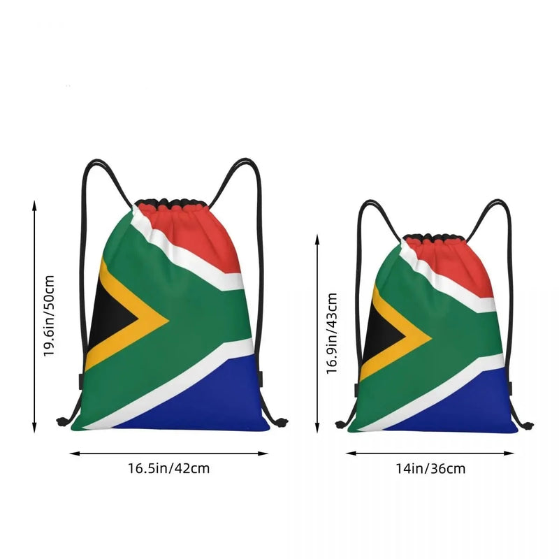 South Africa Flag Drawstring Bag