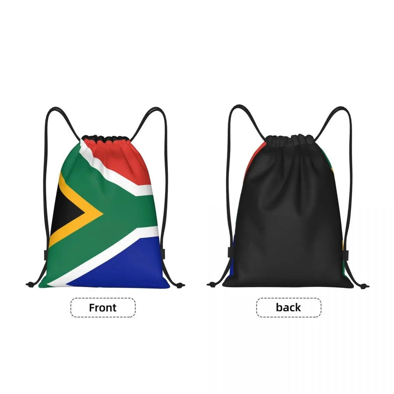 South Africa Flag Drawstring Bag