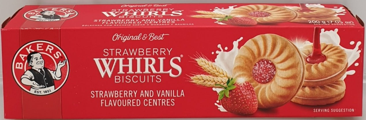Bakers Strawberry Whirls 200g