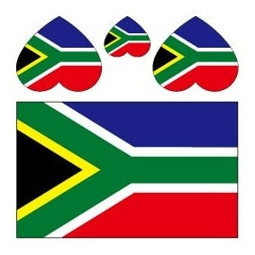 South African Flag Face Tattoos