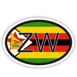 Zimbabwe ZW Car Sticker