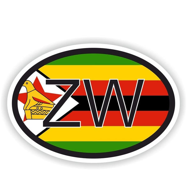 Zimbabwe ZW Car Sticker